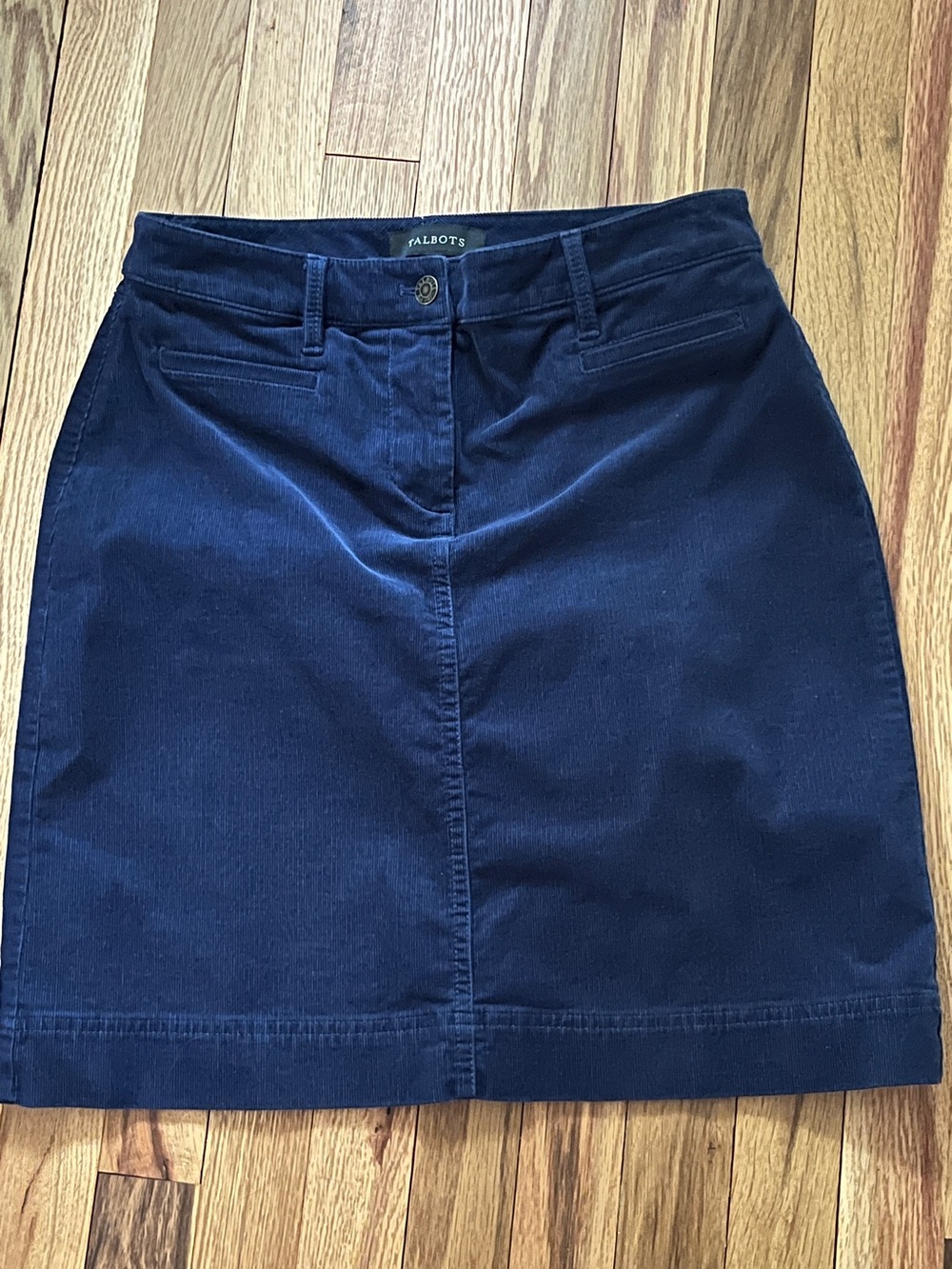 Talbots Navy Corduroy Pencil Skirt sz 4